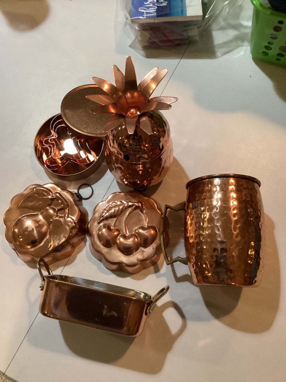 Lot of Copper Accessories Close Out. 6 Copper Kitchen Items at Reduced Price